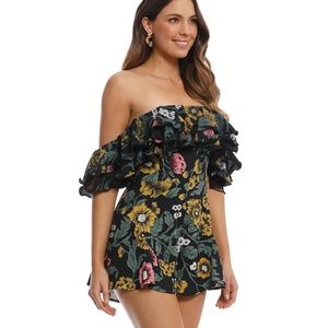 C/Meo Collective XS Romper Floral Tropical Playsuit